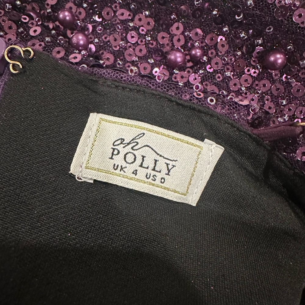Oh Polly Purple Sequin Mini Dress - Picture 8 of 8